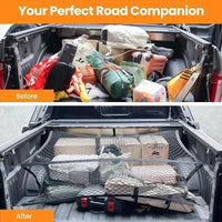Elastic Car Trunk Storage Net Bag - Universal Vehicle Cargo Organizer Mesh Pocket for Luggage and Groceries