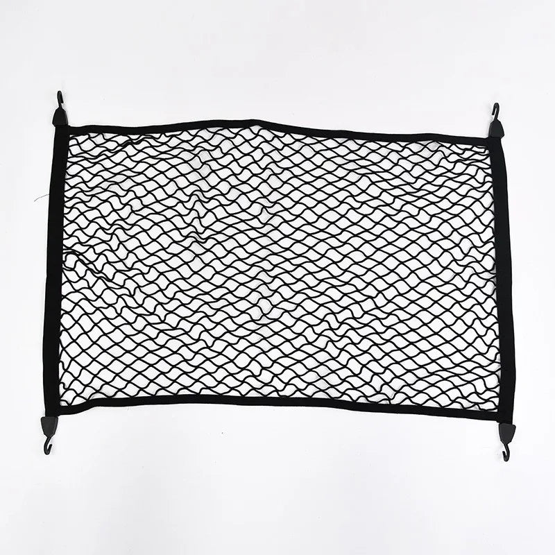 Elastic Car Trunk Storage Net Bag - Universal Vehicle Cargo Organizer Mesh Pocket for Luggage and Groceries